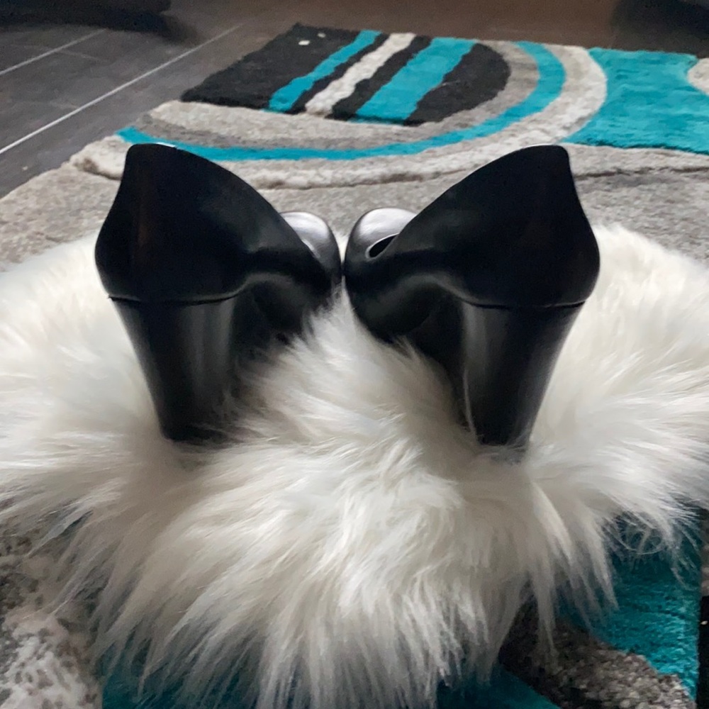 INC black leather shoes